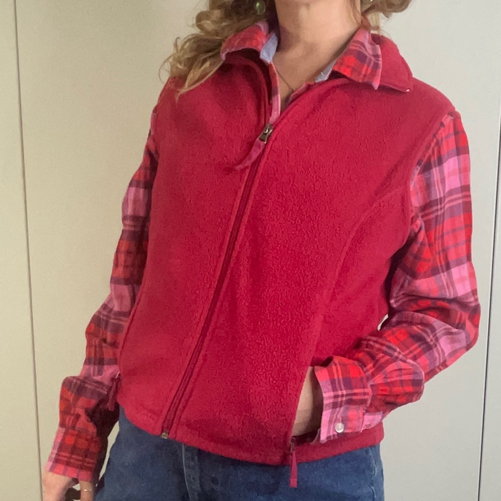 L.L. Bean Red polartec Fleece Vest